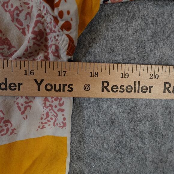 The Odells Top Womens Extra Small Lisse Blouse Button Front Geometric Anthro - Picture 7 of 9